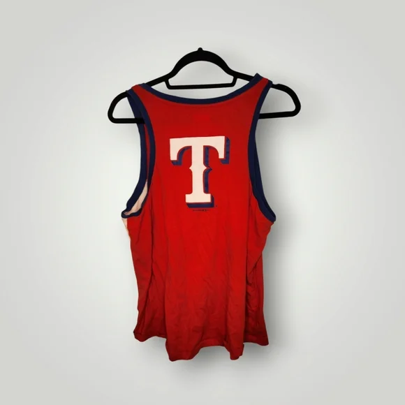 Texas Rangers sequin Red and Blue Rangers Tank Top size XL - Picture 4 of 11